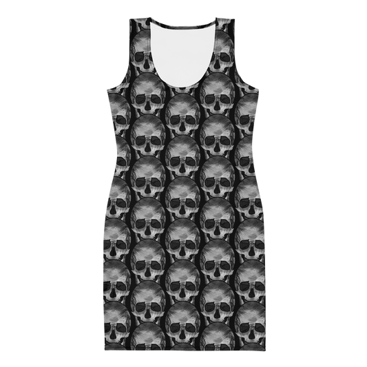 Skully - Grey Scaled Fitted Dress