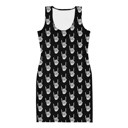 Rock On - Black & White Fitted Dress