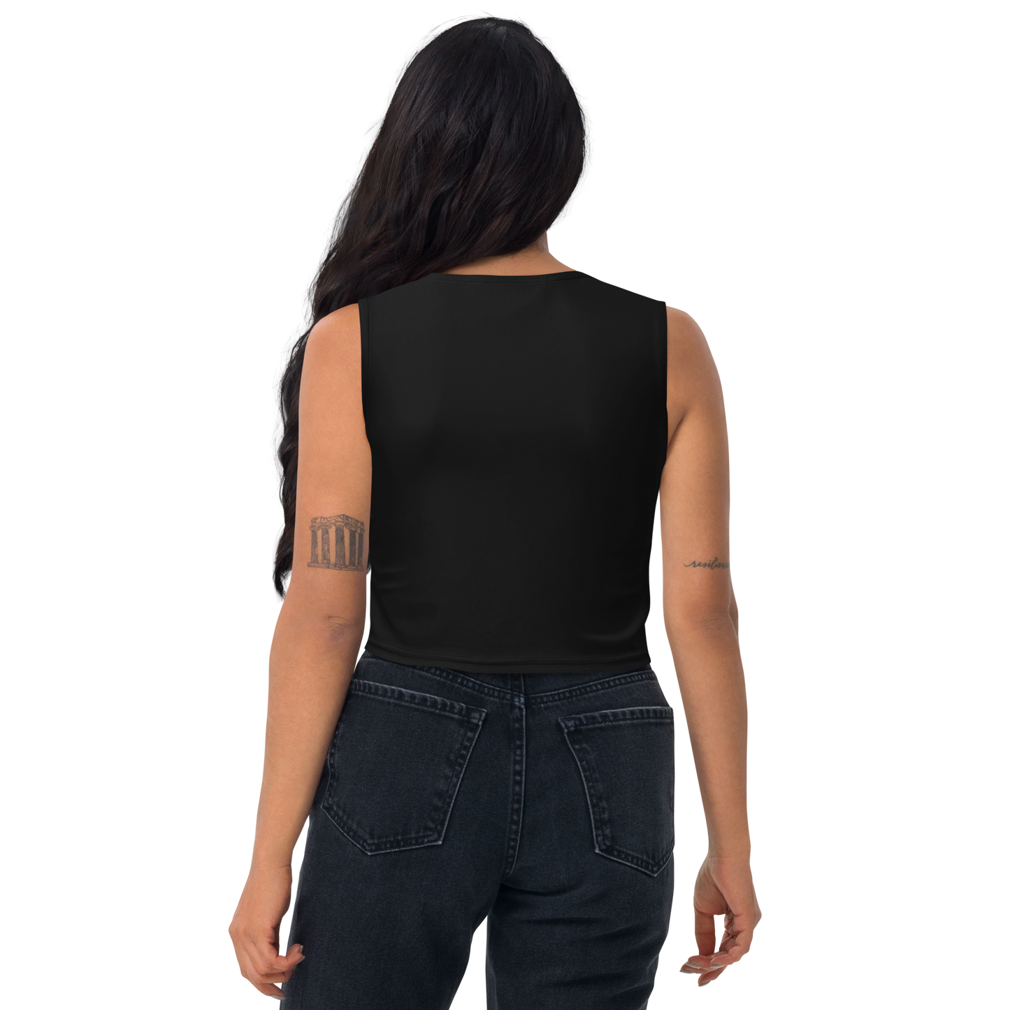 Blegh - Women’s Metal Black Crop Top