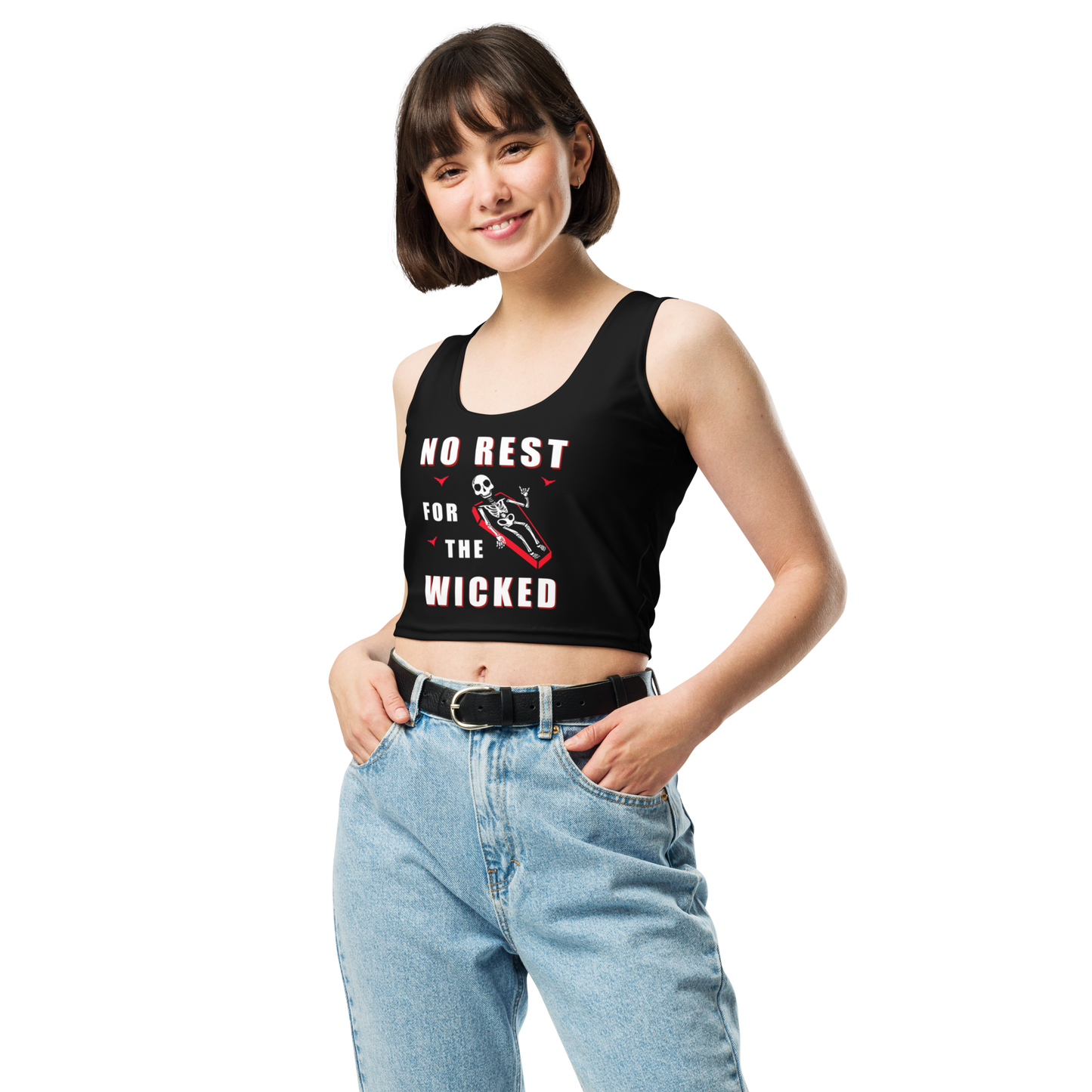 Wicked - Women’s Black Crop Top