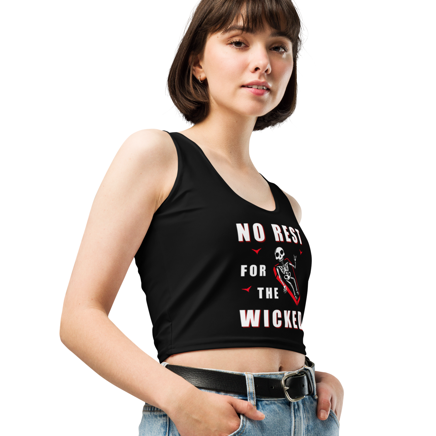 Wicked - Women’s Black Crop Top