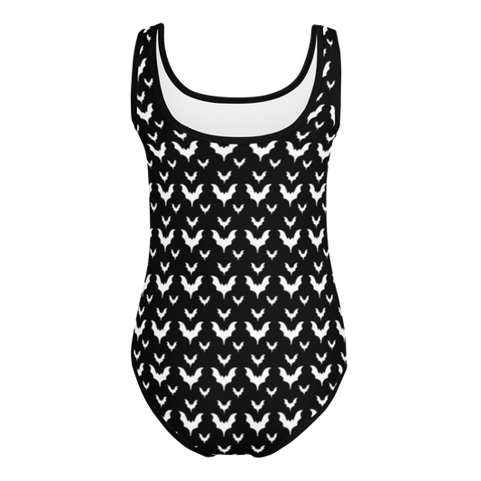 Batty Bats - Toddler Girls Black and White Swimsuit