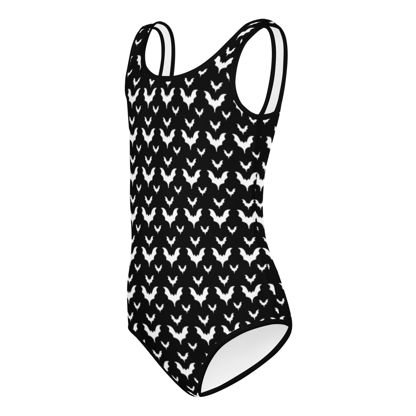 Batty Bats - Toddler Girls Black and White Swimsuit