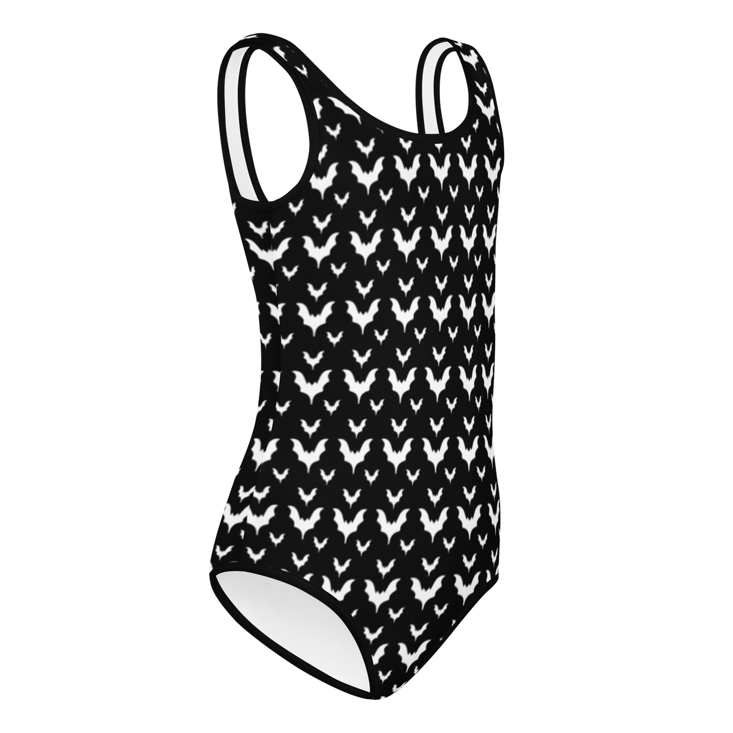 Batty Bats - Toddler Girls Black and White Swimsuit