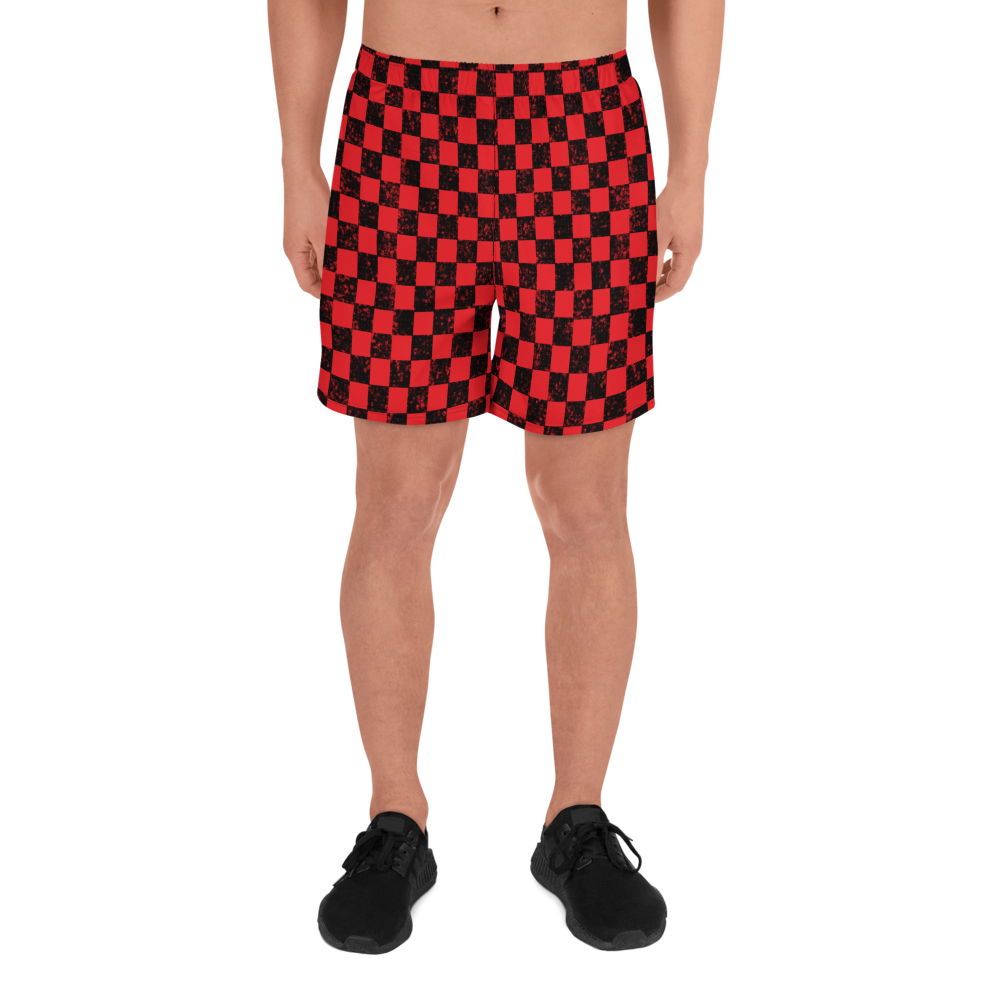 Checkered - Red Black Men's Recycled Shorts