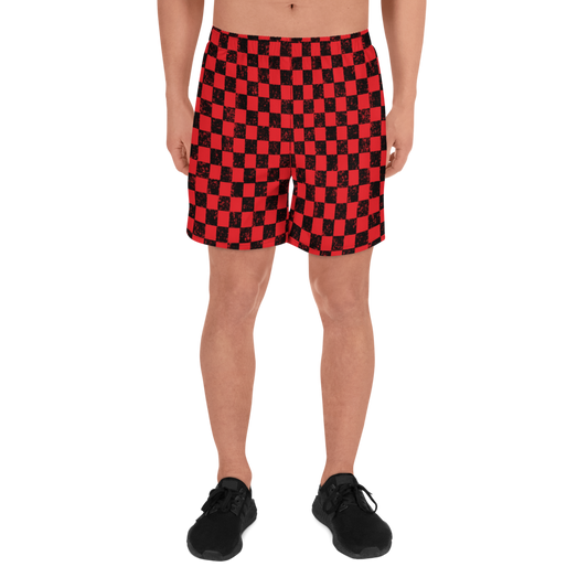 Checkered - Red Black Men's Recycled Shorts