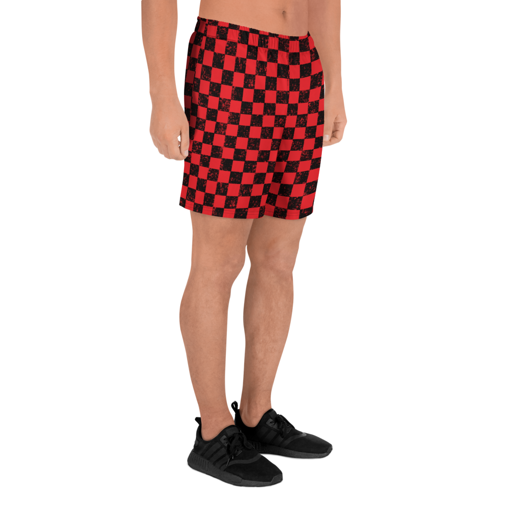 Checkered - Red Black Men's Recycled Shorts