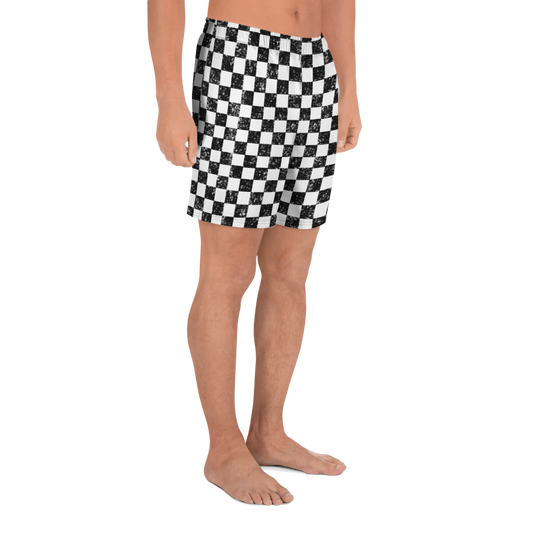 Checkered - White Black Men's Recycled Shorts