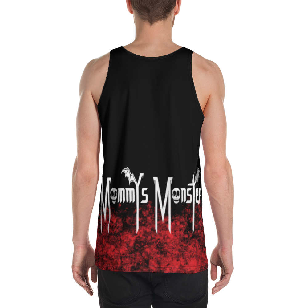 M.M - Red Black Adult Tank Top