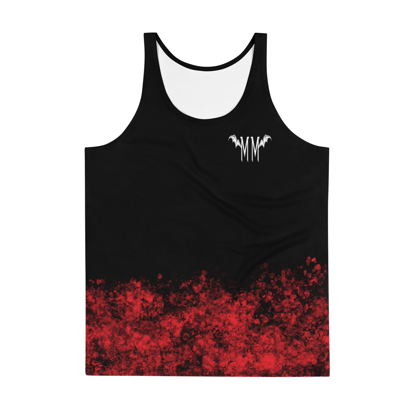 M.M - Red Black Adult Tank Top