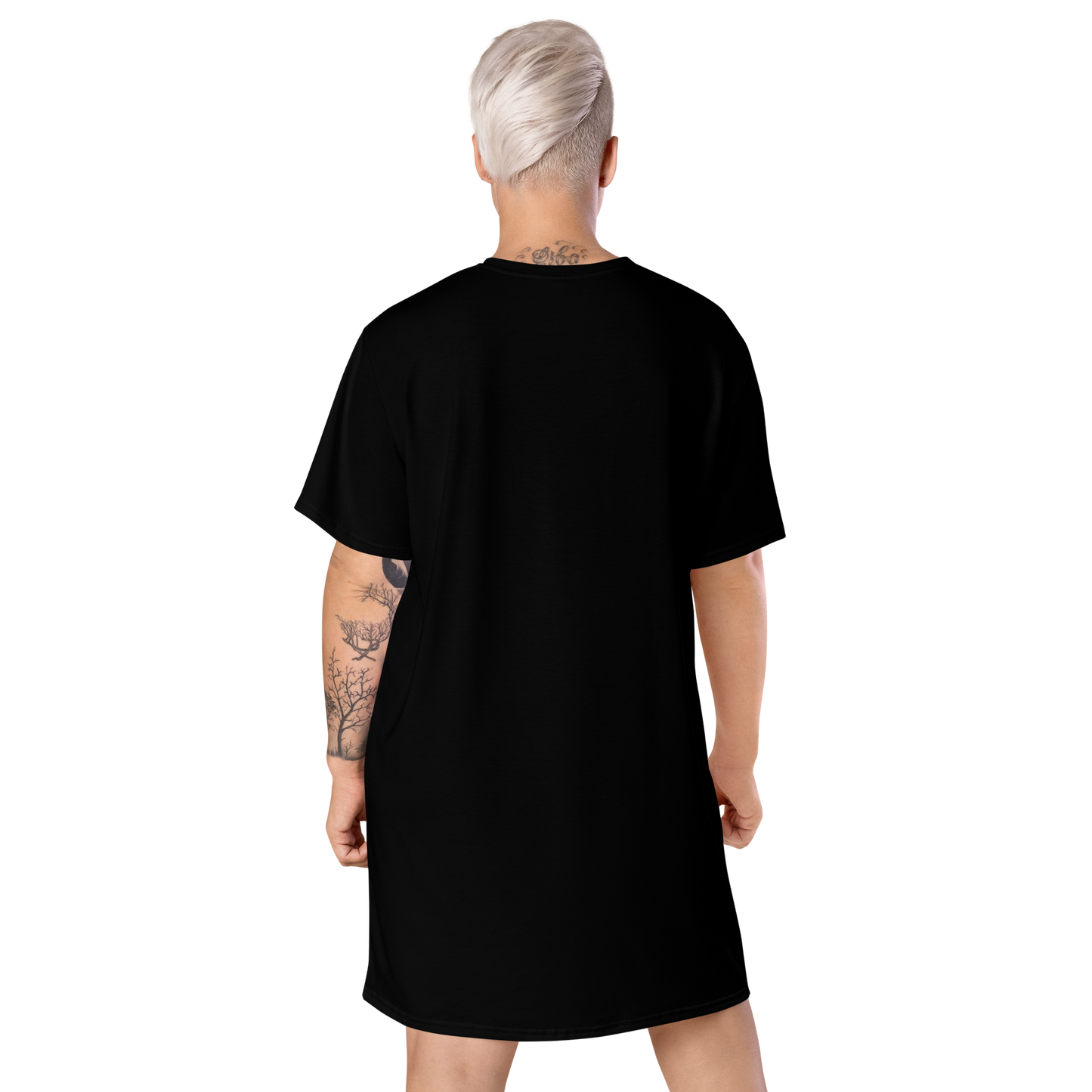 Skelly - Women’s Black T-shirt dress