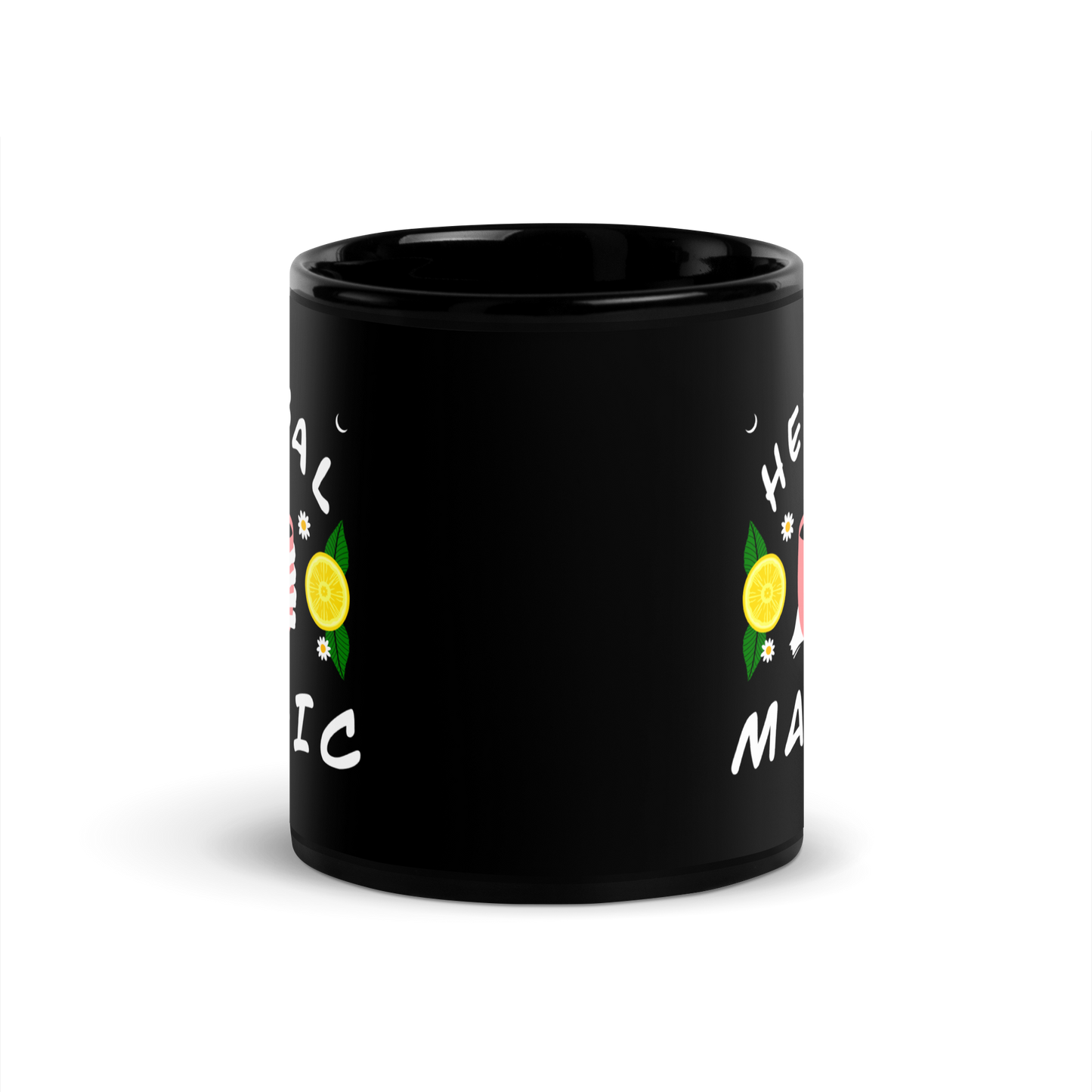 Herbal Magic - Black Ceramic Mug