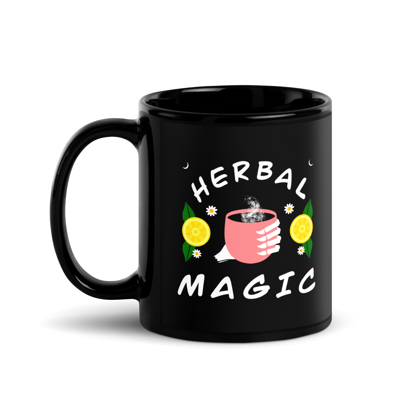 Herbal Magic - Black Ceramic Mug