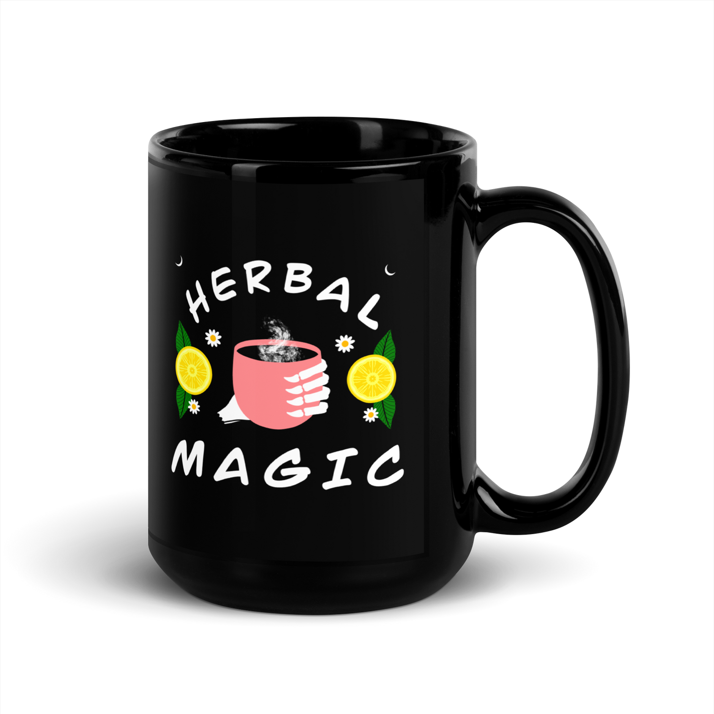 Herbal Magic - Black Ceramic Mug