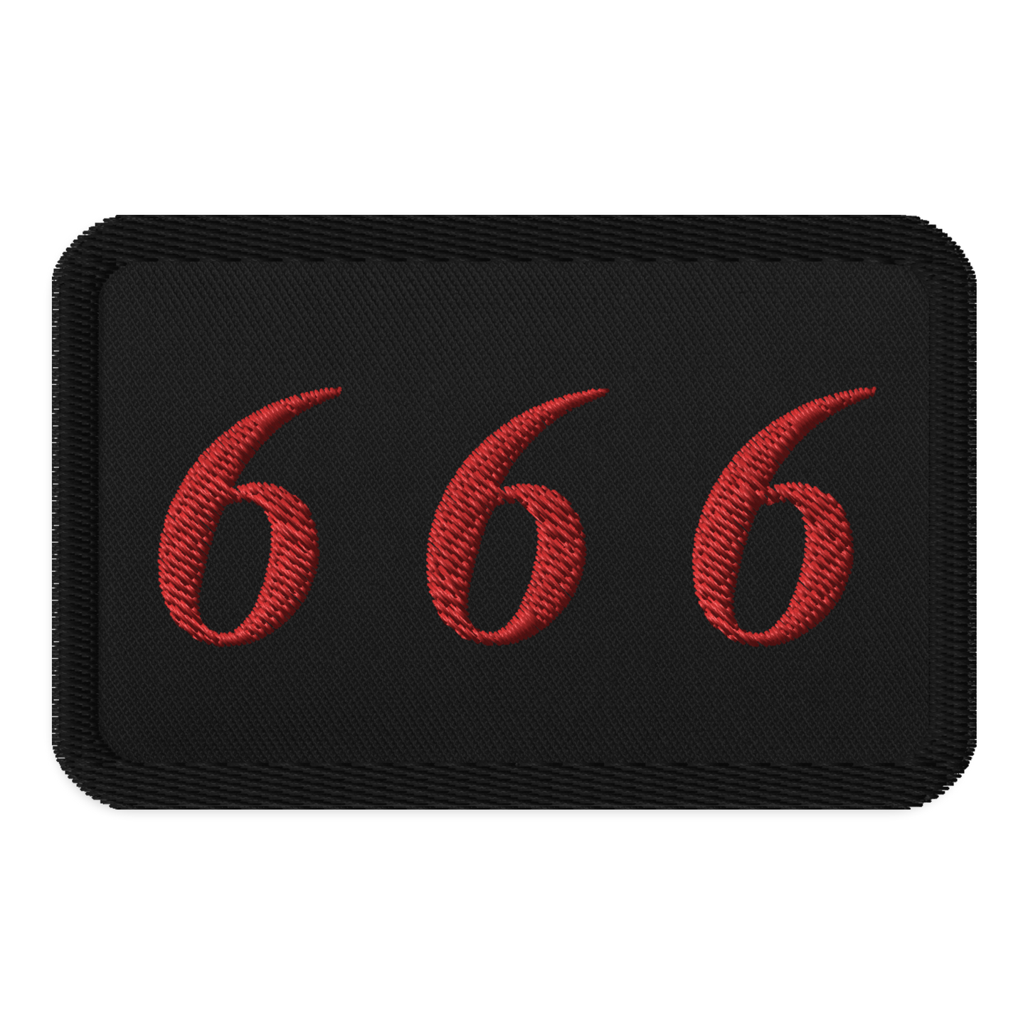 666 - Rectangular Embroidered Patch