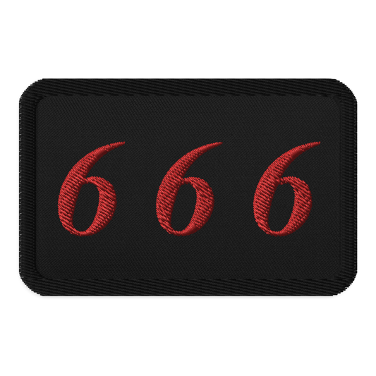 666 - Rectangular Embroidered Patch