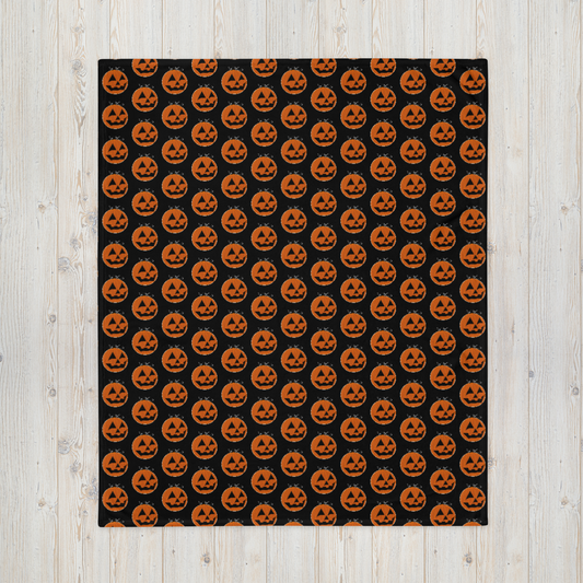 Pumpkin - Halloween Throw Blanket