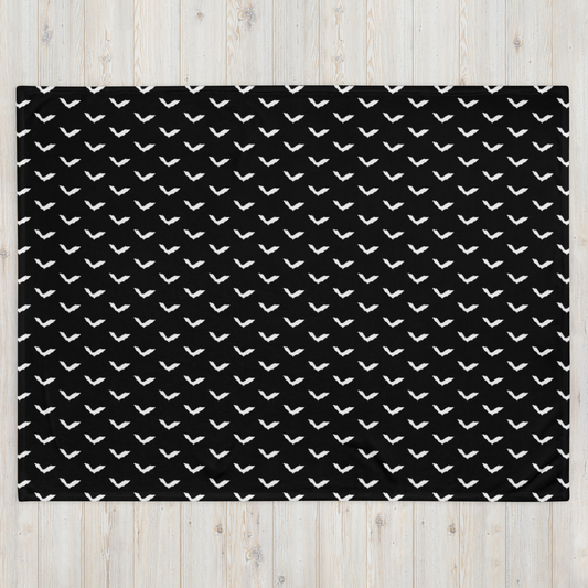 It’s Freakin’ Bats - Black White Throw Blanket